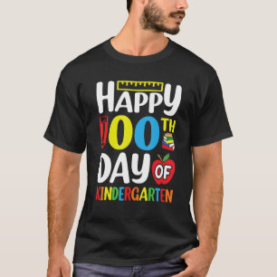 Happy 100 days of school boys girls kindergarten t T-Shirt