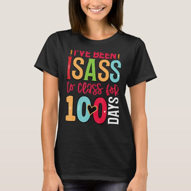 Happy 100 days of school boys girls kindergarten t T-Shirt (Front)