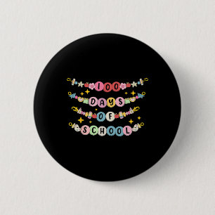 Happy 100 Days Of School Bracelet Teacher Student  6 Cm Round Badge
