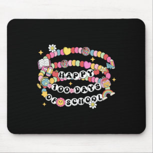 Happy 100 Days Of School Bracelet Teacher Student Mouse Mat