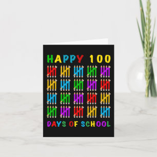 Happy 100 Days Of School  Card