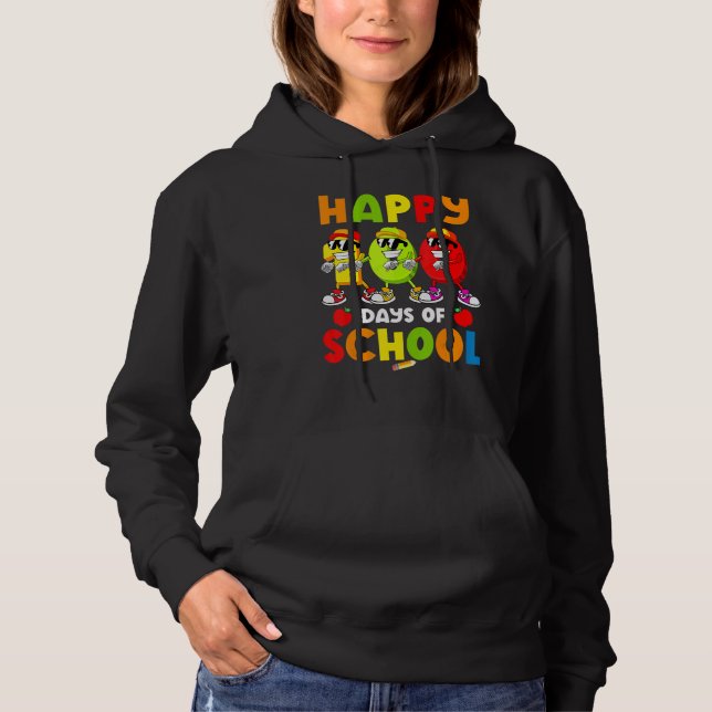 Happy 100 Days Of School Flossing Dance 100 Days S Hoodie (Front)
