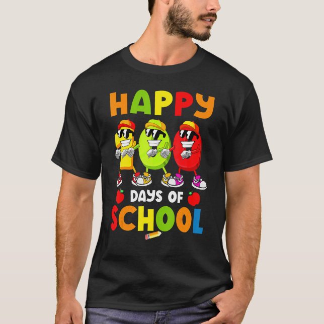 Happy 100 Days Of School Flossing Dance 100 Days S T-Shirt (Front)