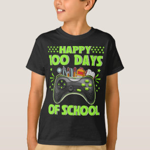 Happy 100 Days Of School For Kids Video Games Boy T-Shirt