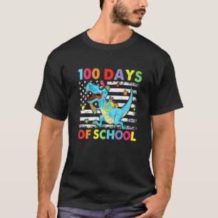Happy 100 Days Of School Funny Dinosaur Teachers 1 T-Shirt
