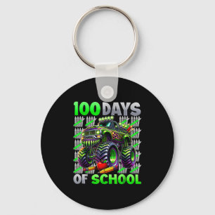Happy 100 Days Of School Funny Monster Truck Stude Key Ring