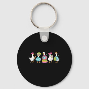 Happy 100 Days Of School Goose 100th Day Of School Key Ring