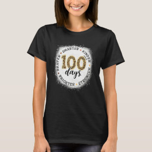Happy 100 Days Of School Leopard For Teacher Appar T-Shirt