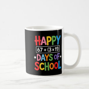 Happy 100 Days Of School Math Equation 100th Day T Coffee Mug