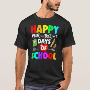 Happy 100 Days Of School Math Formula 100 Days Of  T-Shirt