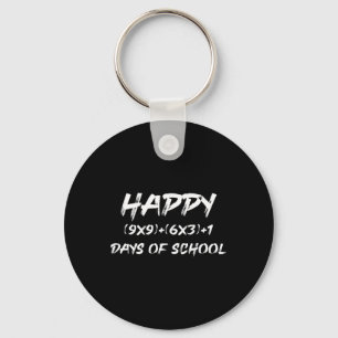 Happy 100 Days Of School Math Fun Tee For Math Lov Key Ring