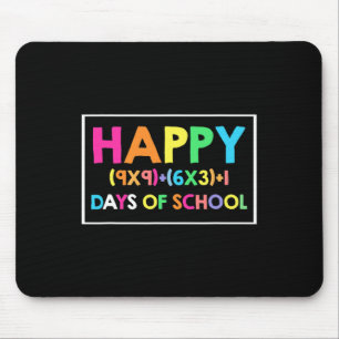 Happy 100 Days Of School Math Fun Tee For Math Lov Mouse Mat