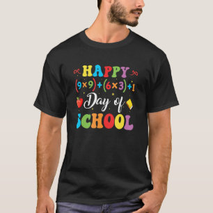Happy 100 Days Of School Math Teacher 100th Day Of T-Shirt