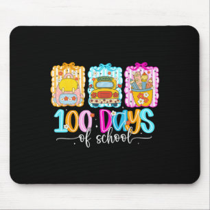 Happy 100 Days Of School Preppy Retro Teacher Coqu Mouse Mat