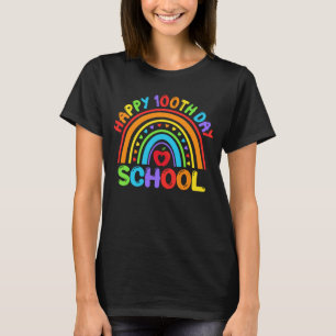 Happy 100 Days of School Rainbow Student Teacher T-Shirt