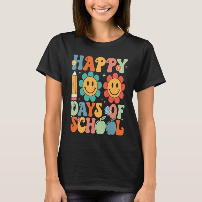 Happy 100 Days of School Retro T-Shirt (Front)