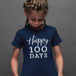 Happy 100 days of school shirt<br><div class="desc">Celebrate 100 days of school with this chalkboard-inspired shirt featuring "happy 100 days" on the front and tally marks on the back</div>