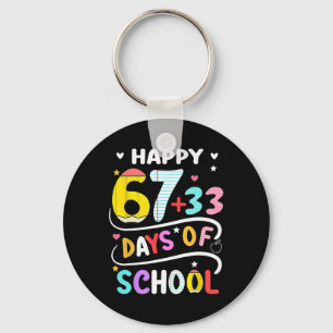 Happy 100 Days Of School Smarter 67 Teacher Kids B Key Ring