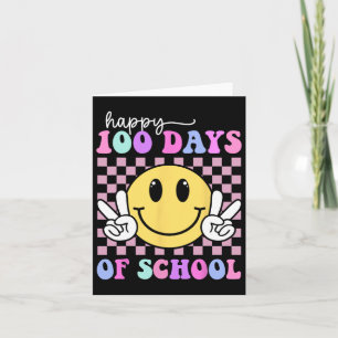 Happy 100 Days Of School Smile Teacher Boy Girl 10 Card