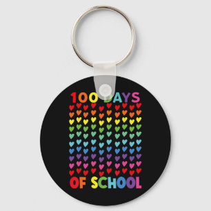 Happy 100 Days Of School Student Teachers Men Wome Key Ring