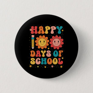 Happy 100 Days Of School Teacher 100th Day Of Scho 6 Cm Round Badge