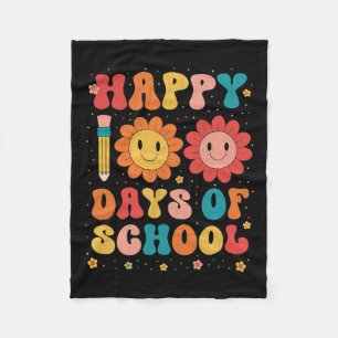 Happy 100 Days Of School Teacher 100th Day Of Scho Fleece Blanket