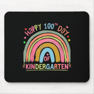 Happy 100 Days Of School Teacher Girls Kids Womens Mouse Mat