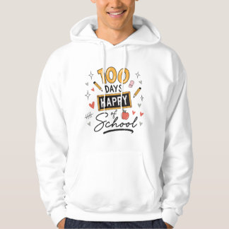 Happy 100 Days of School Teacher Kindergarten Hoodie