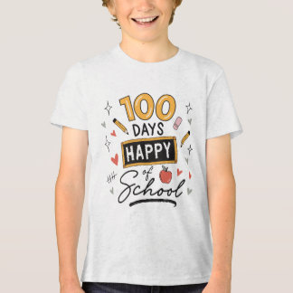 Happy 100 Days of School Teacher Kindergarten Tri-Blend Shirt