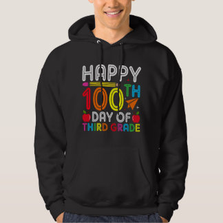 happy 100 days of third grade hoodie