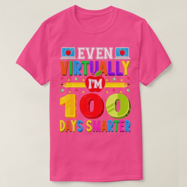 Happy 100 Days of Virtual Students 100th Day Of Sc T-Shirt (Design Front)