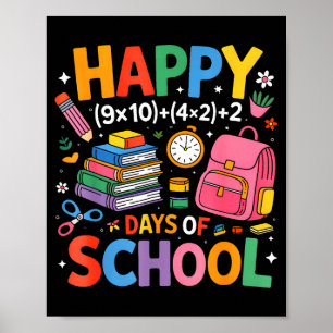 Happy 100 Days School Math Equation 100th Day Of S Poster