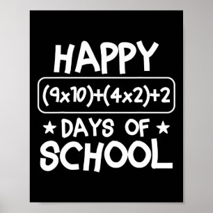 Happy 100 Days School Math Equation 100th Day Of S Poster