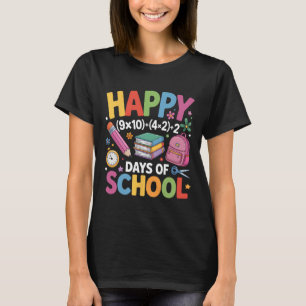 Happy 100 Days School Math Equation 100th Day Of S T-Shirt