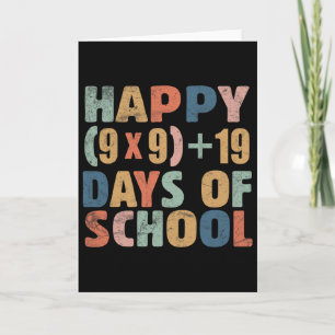 Happy 100 Days School Math Equation 100th Day Teac Card