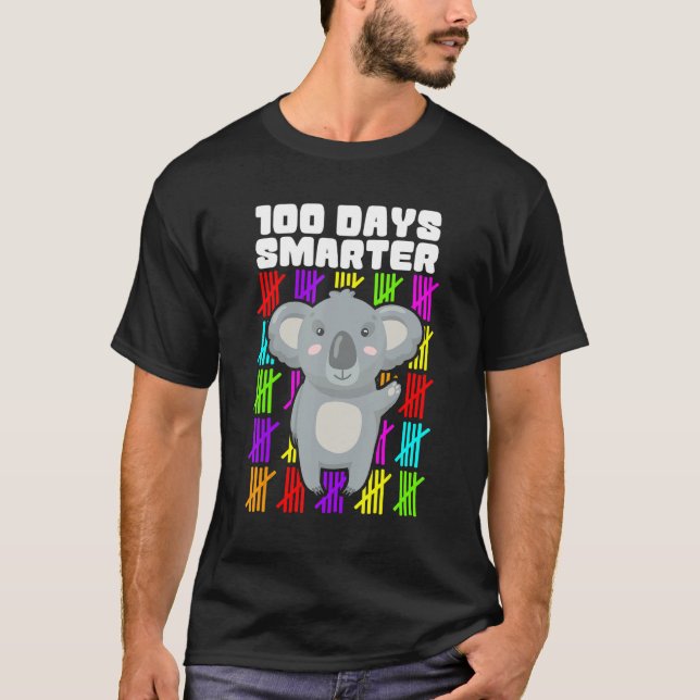 Happy 100 Days Smarter Shirts, 100th Day Of School T-Shirt (Front)