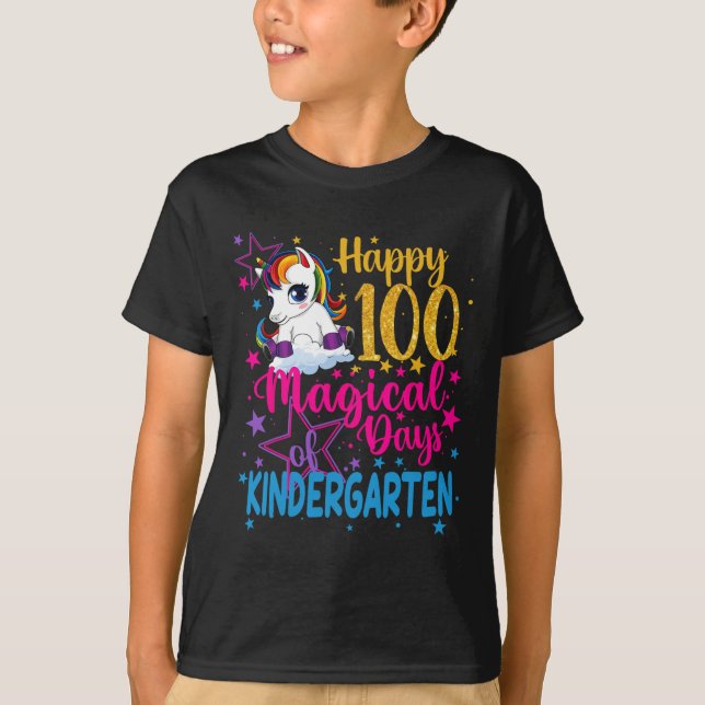 Happy 100 Magical Days Of Kinder  T-Shirt (Front)