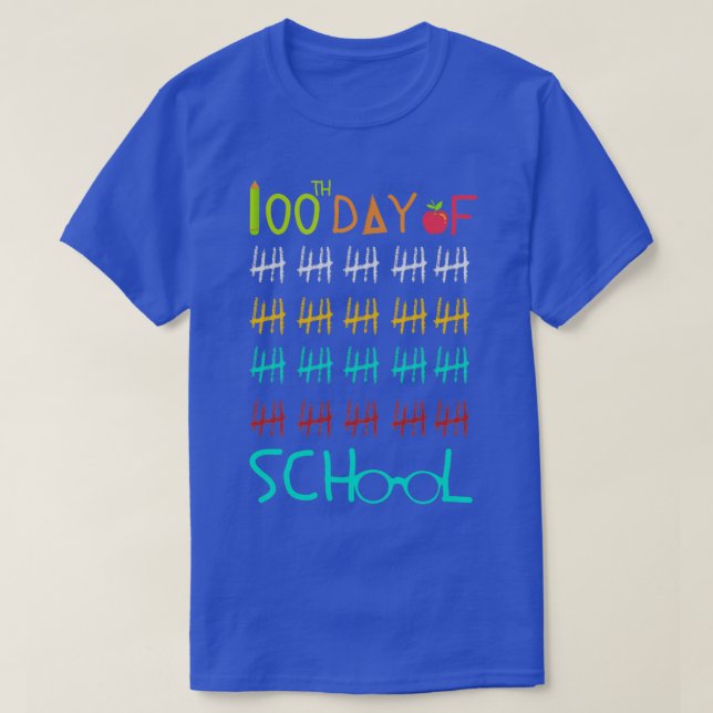 happy 100 th day of school 17 T-Shirt (Design Front)