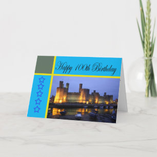 Happy 100th Birthday Caernarfon Castle Card