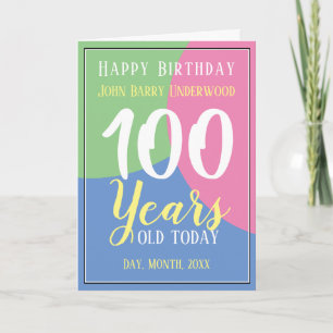 Happy 100th Birthday Card