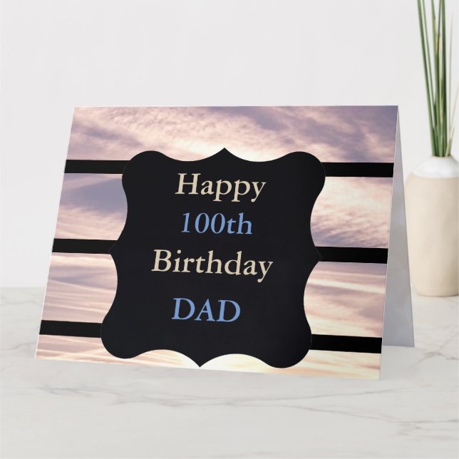 Happy 100th Birthday Dad Card (Front)