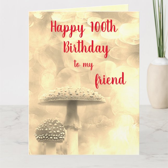 Happy 100th Birthday friend Card (Front)