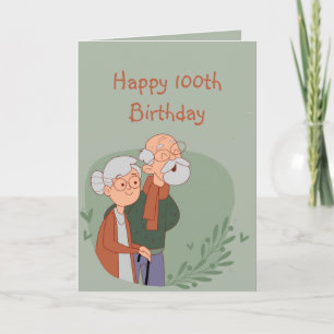 Happy 100th Birthday Funny Golden Years Old Age Card