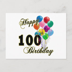 Happy 100th Birthday Gifts and Birthday Apparel Postcard