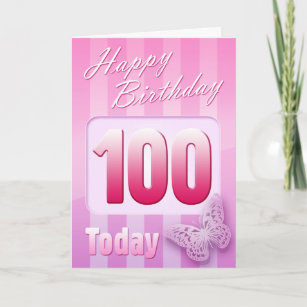 Happy 100th Birthday Grand Mother Great-Aunt Mum Card