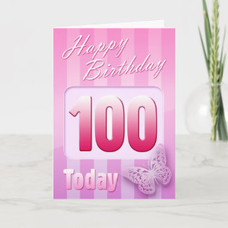 Happy 100th Birthday Grand Mother Great-Aunt Mum Card