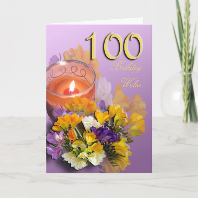Happy 100th Birthday Greeting Card (Front)
