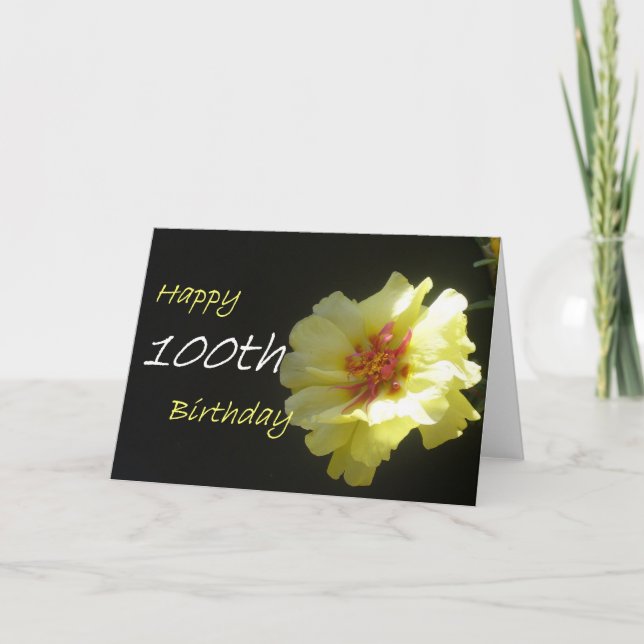 Happy 100th Birthday Greeting Card (Front)