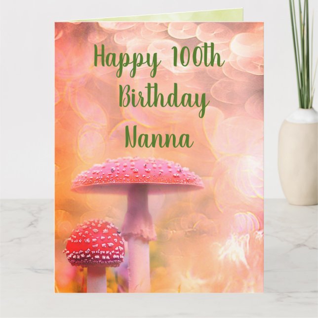 Happy 100th Birthday Nanna Greetings Card (Front)