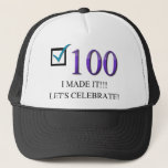 Happy 100th Birthday Trucker Hat<br><div class="desc">(multiple products selected) For those that are turning 100 on their birthday</div>